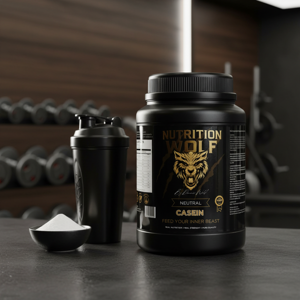 Nutrition Wolf Casein Pulver 1000g Langsam verdauliches Protein für Muskelaufbau