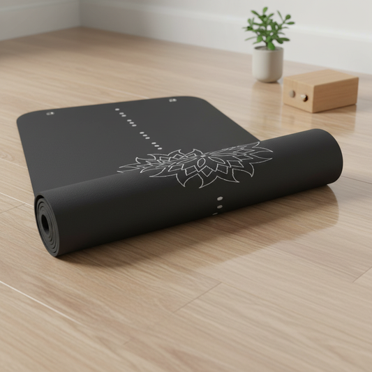 Yoga Basis Mat – Leichte, rutschfeste Matte für dynamisches Yoga – Seitenansicht