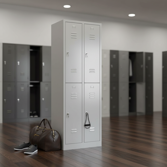 Spind 180x60x50 cm, halbe Türen – Grau