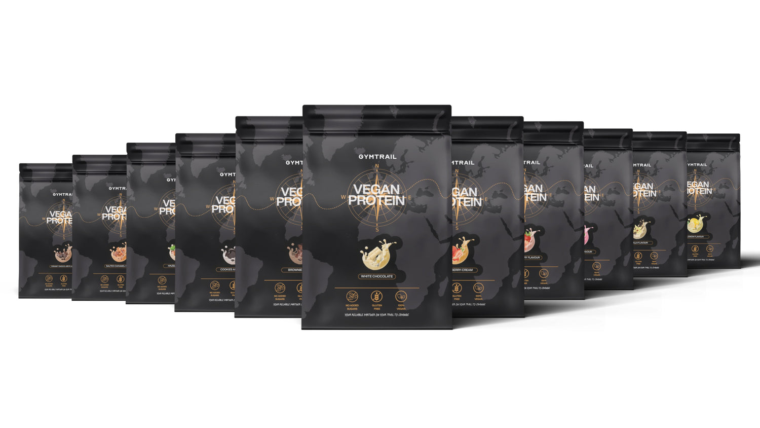GYMTRAIL® Veganes Eiweißpulver aus Erbsenprotein | Pflanzliches Protein-Pulver mit essenziellen Aminosäuren | Ohne Soja und Süßungsmittel mit Birkenzucker