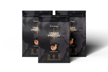 GYMTRAIL Veganes Eiweißpulver - Erdbeer-Sahne