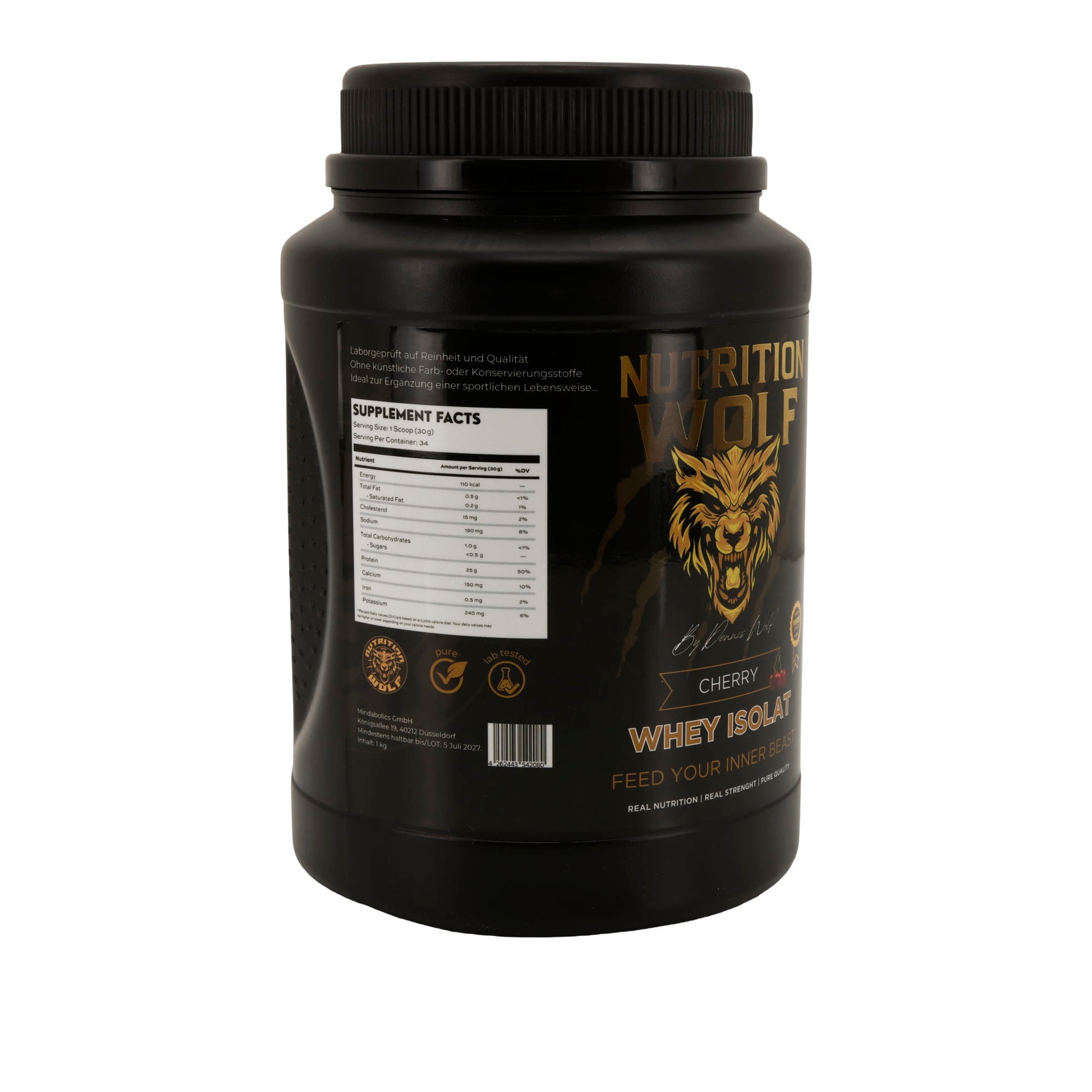 Whey Isolat 1000g Reines Proteinpulver für Muskelaufbau & Fitness