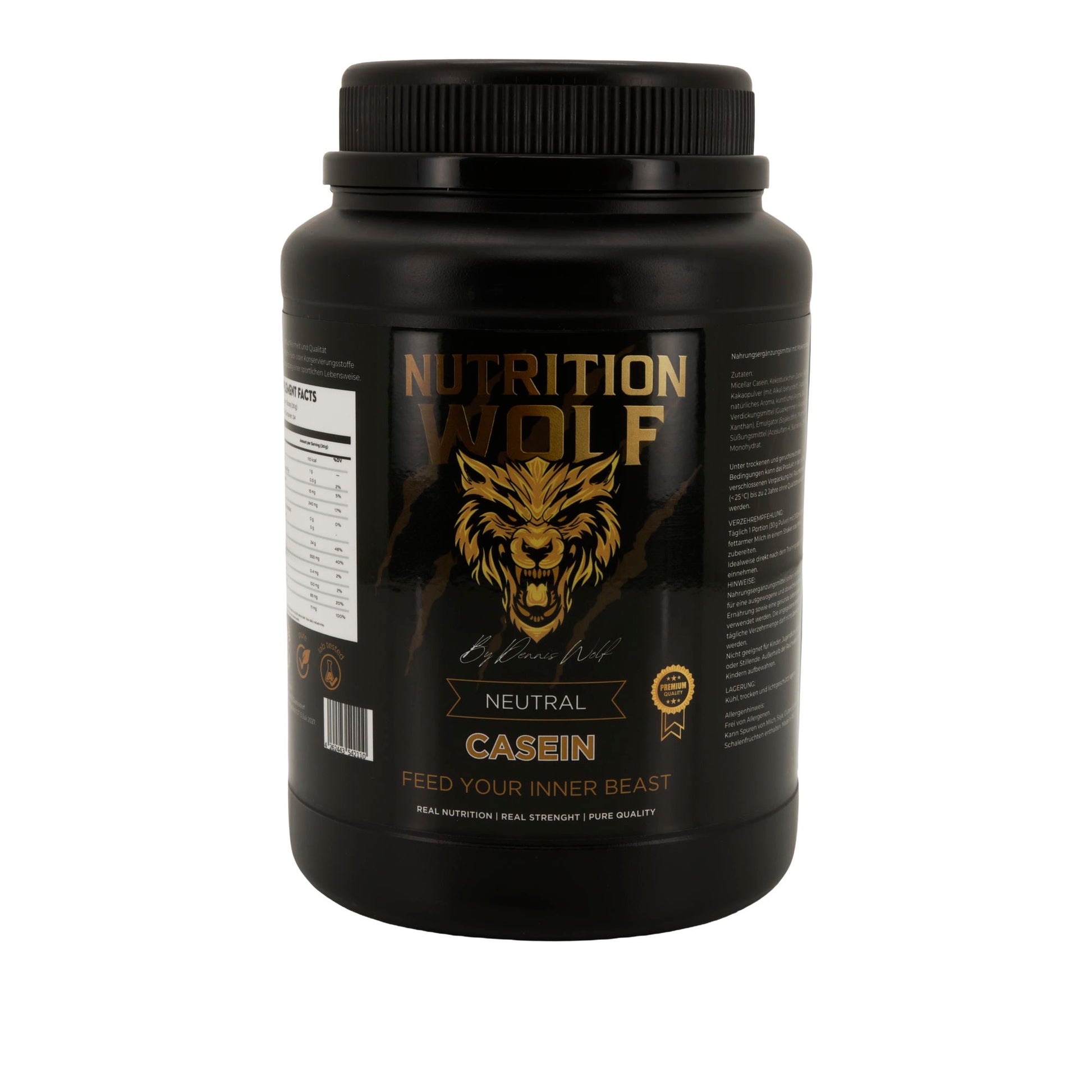 Casein Pulver 1000g Langsam verdauliches Protein für Muskelaufbau Neutral