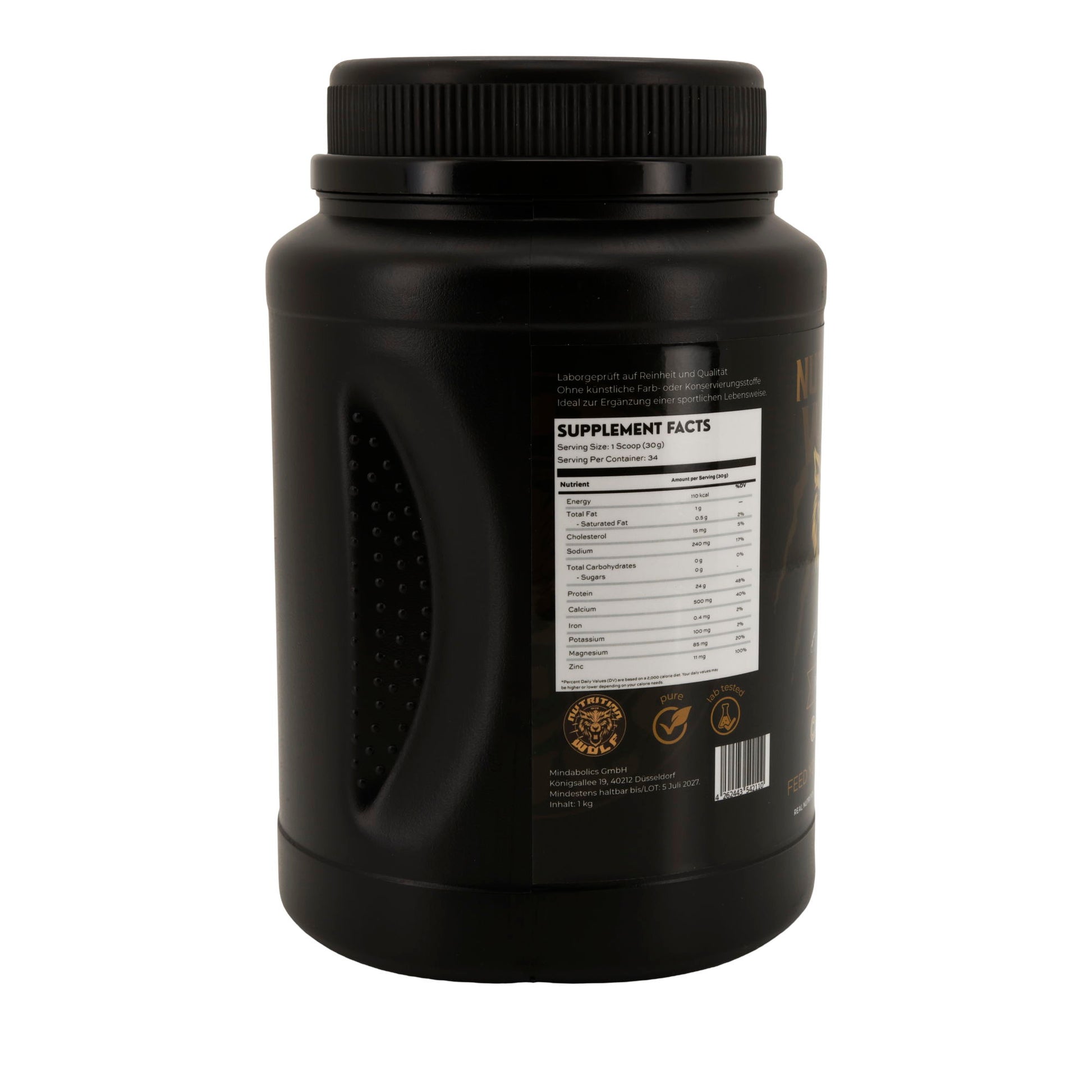 Casein Pulver 1000g Langsam verdauliches Protein für Muskelaufbau