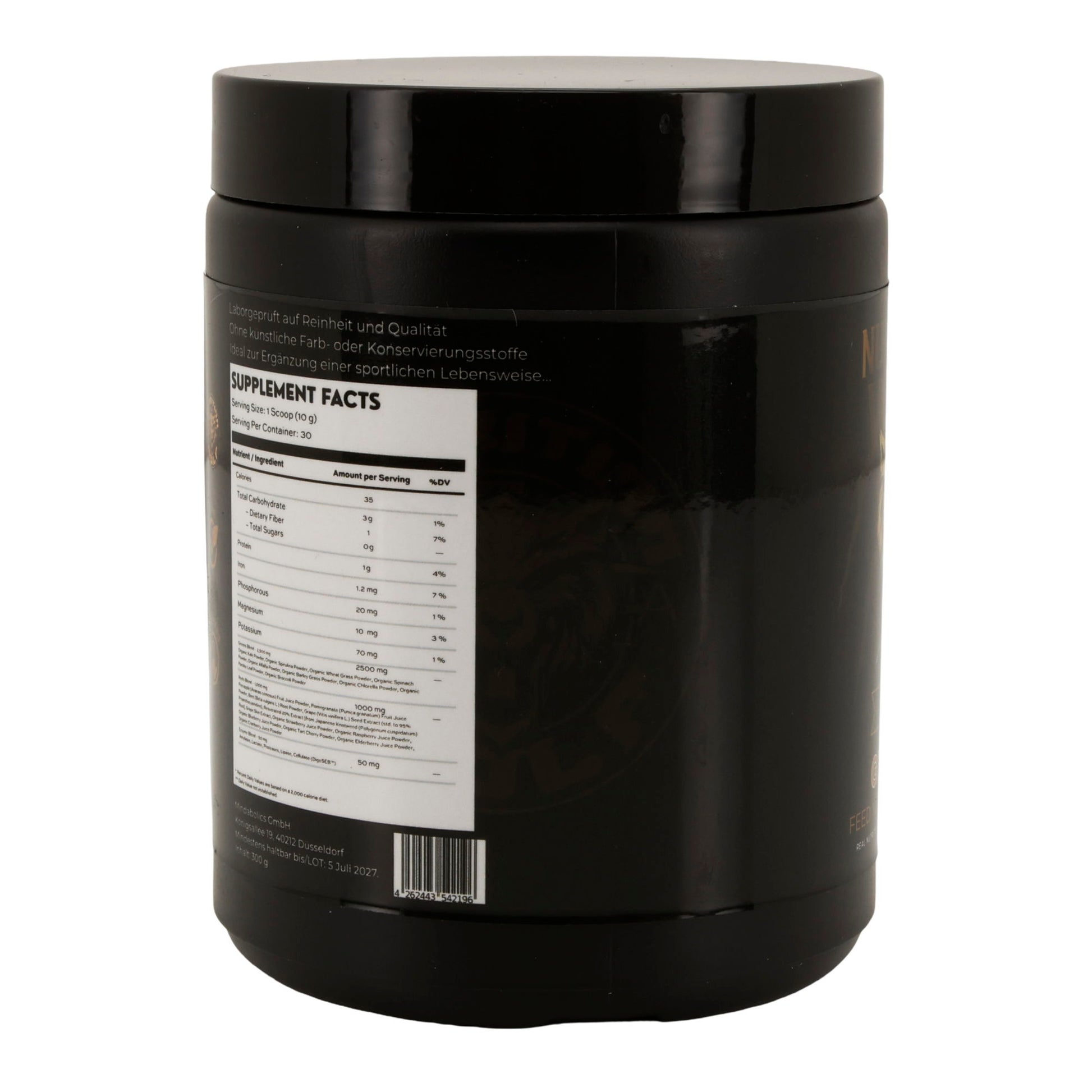 Greens Pulver 300 g, Superfood-Mix mit Spirulina & Antioxidantien