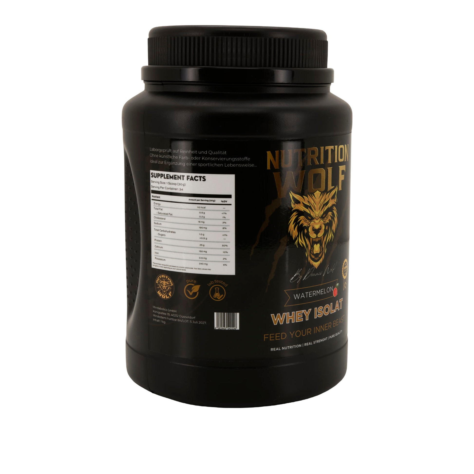 Whey Isolat 1000g Reines Proteinpulver für Muskelaufbau & Fitness