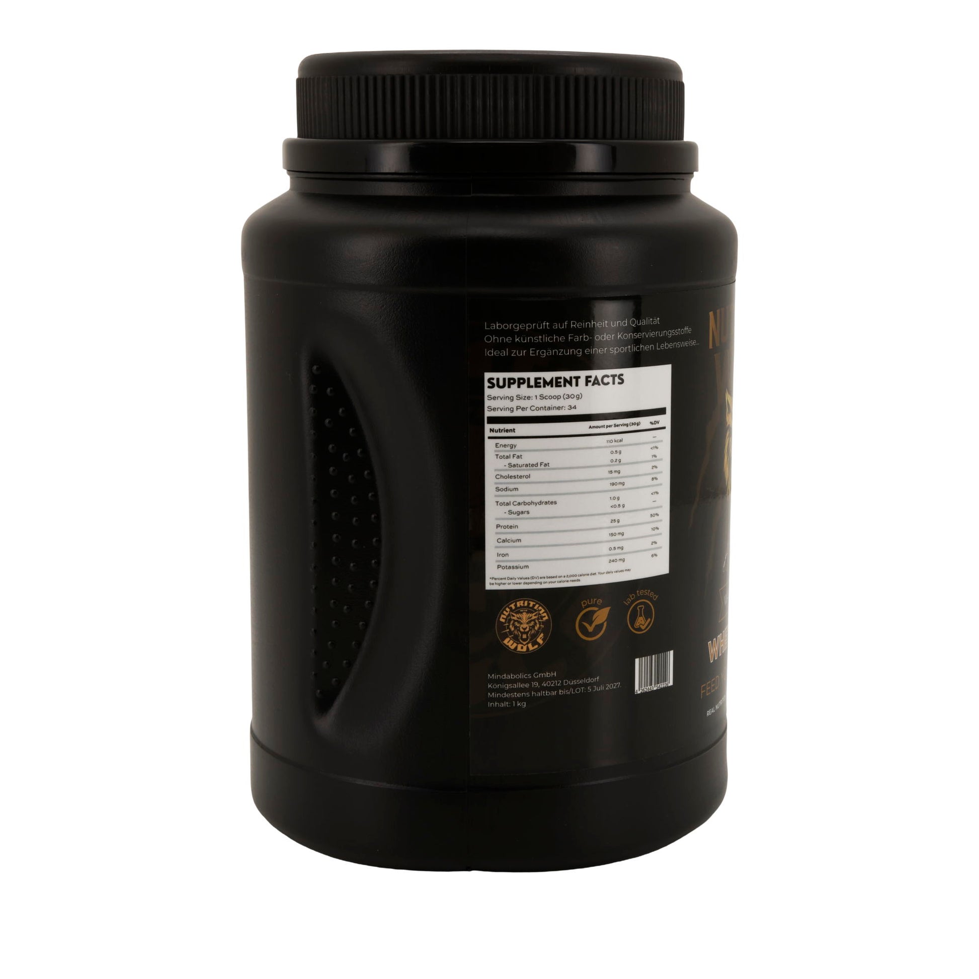 Whey Isolat 1000g Reines Proteinpulver für Muskelaufbau & Fitness
