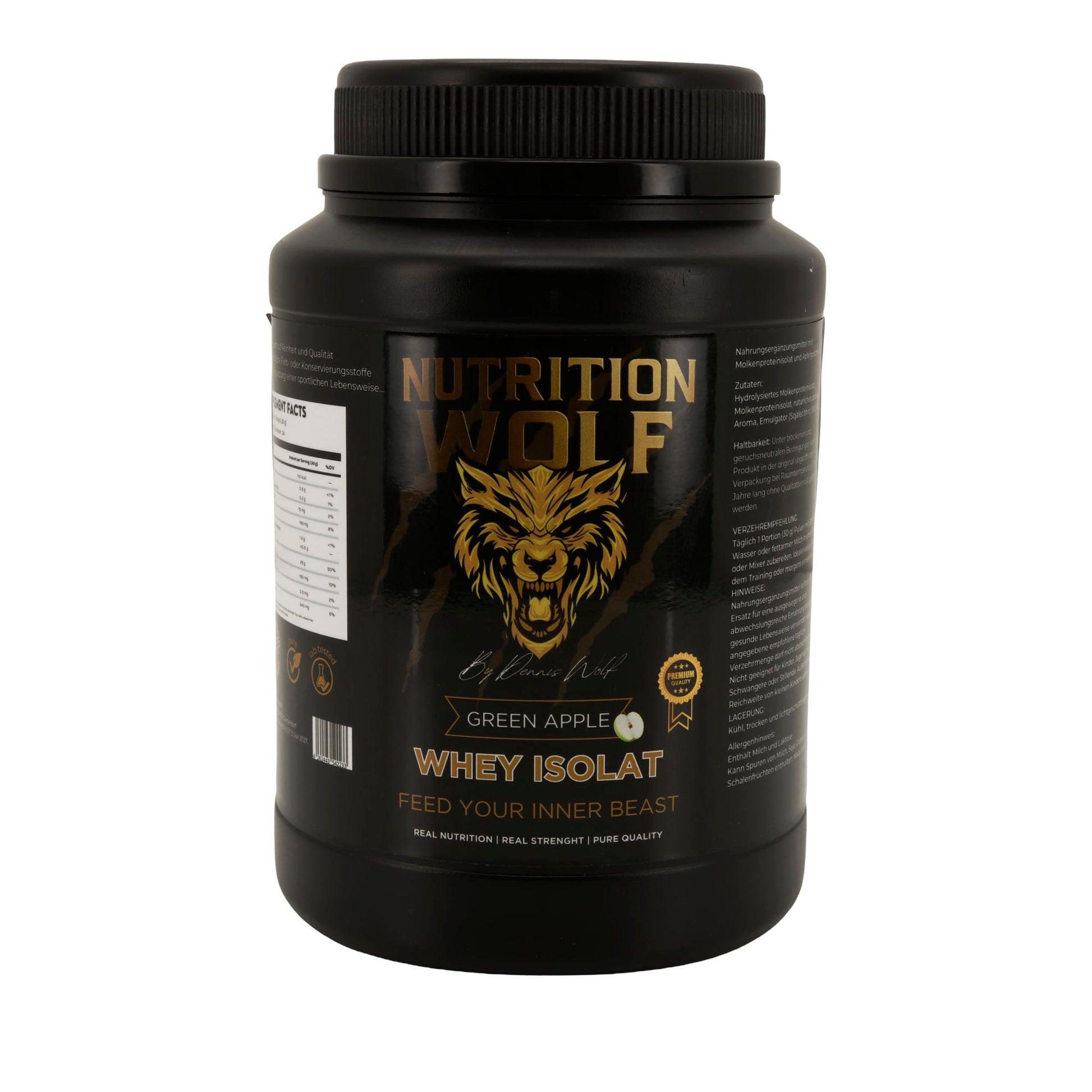 Whey Isolat 1000g Reines Proteinpulver für Muskelaufbau & Fitness Apple