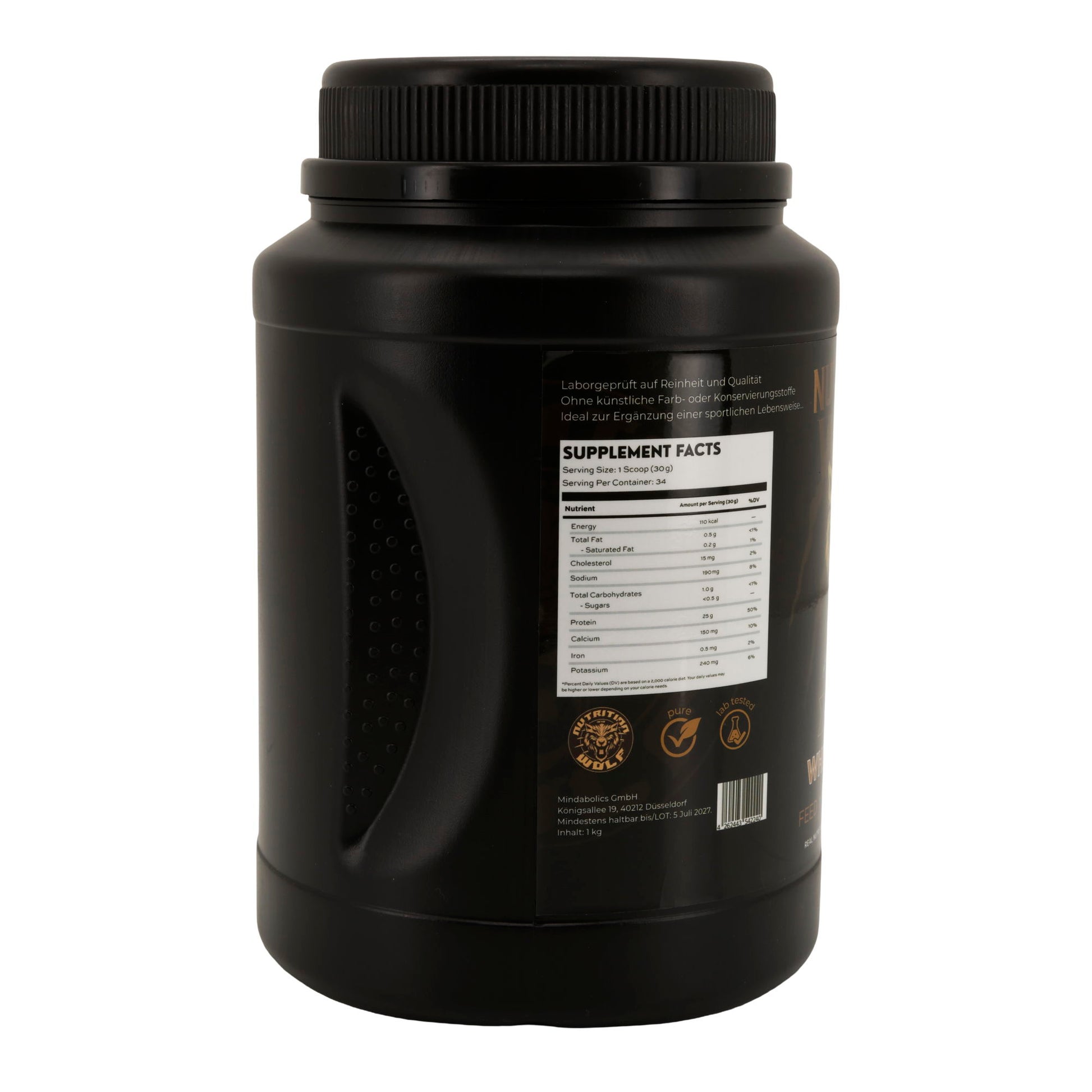 Whey Isolat 1000g Reines Proteinpulver für Muskelaufbau & Fitness