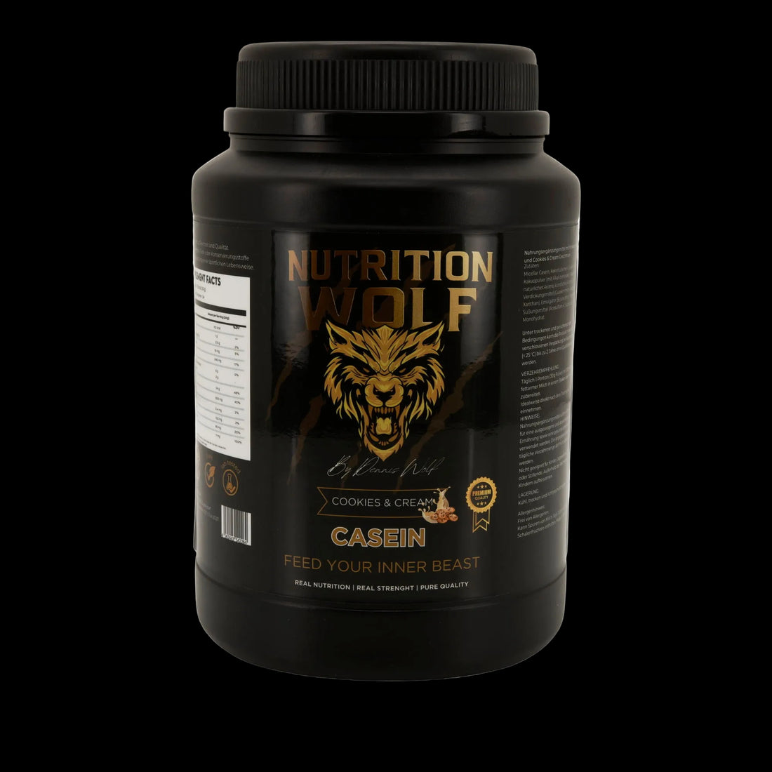Casein Pulver 1000g Langsam verdauliches Protein für Muskelaufbau Cookies & Cream