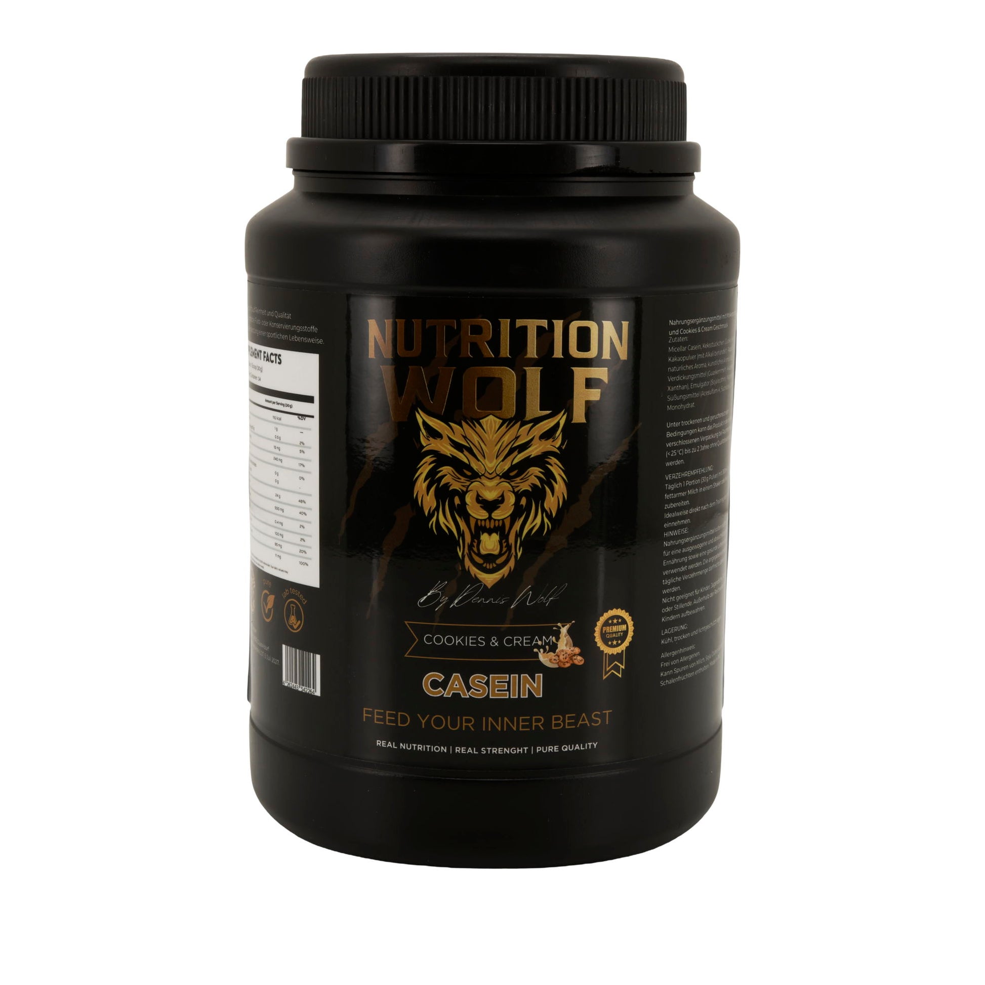 Casein Pulver 1000g Langsam verdauliches Protein für Muskelaufbau Cookies & Cream