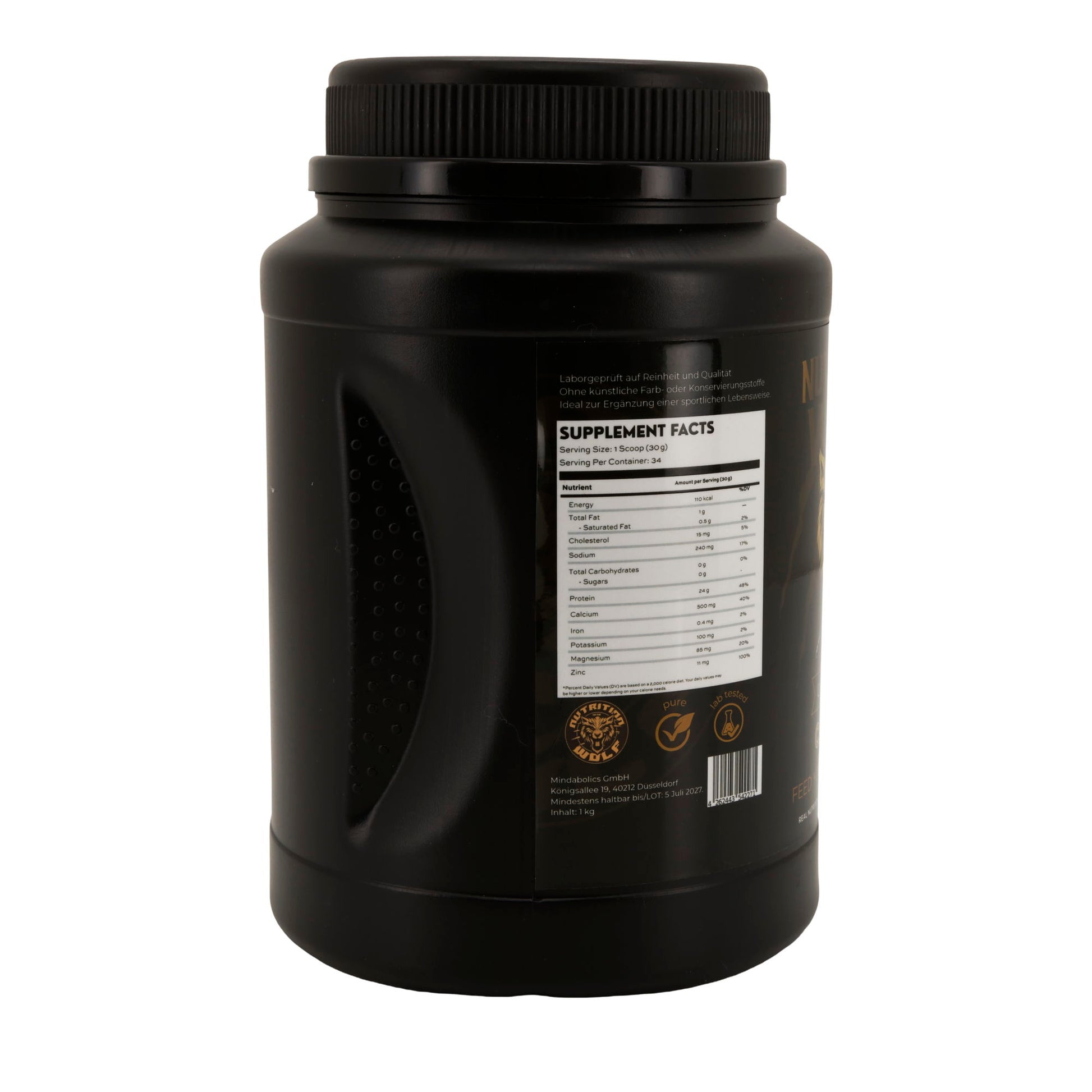 Casein Pulver 1000g Langsam verdauliches Protein für Muskelaufbau