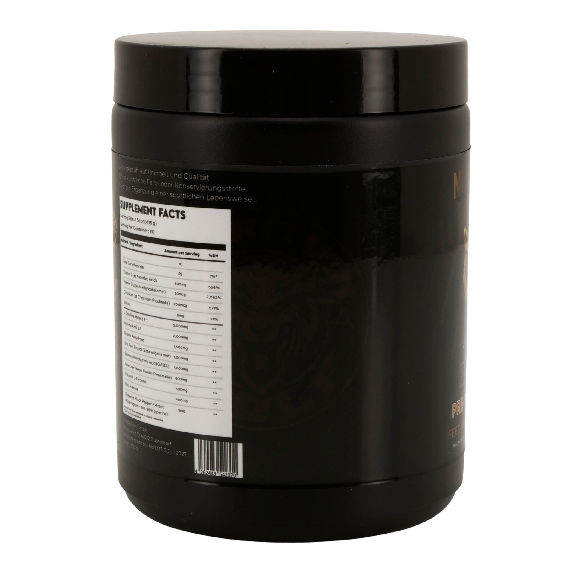 Pre-Workout Stimulant 300 g – Kreatin, Koffein & Beta-Alanin