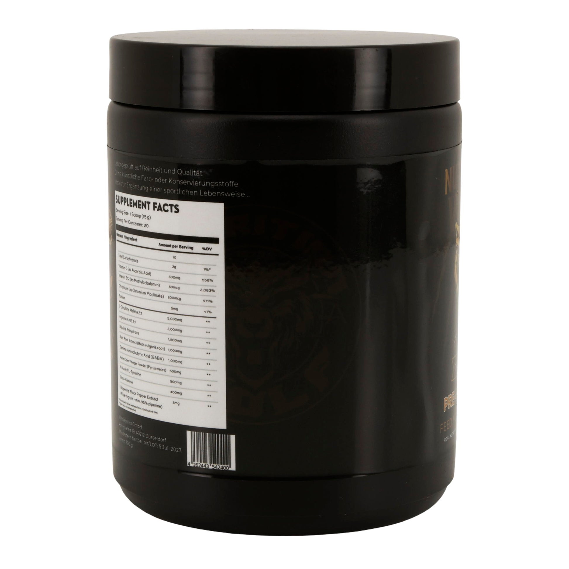 Pre-Workout Stimulant 300 g – Kreatin, Koffein & Beta-Alanin
