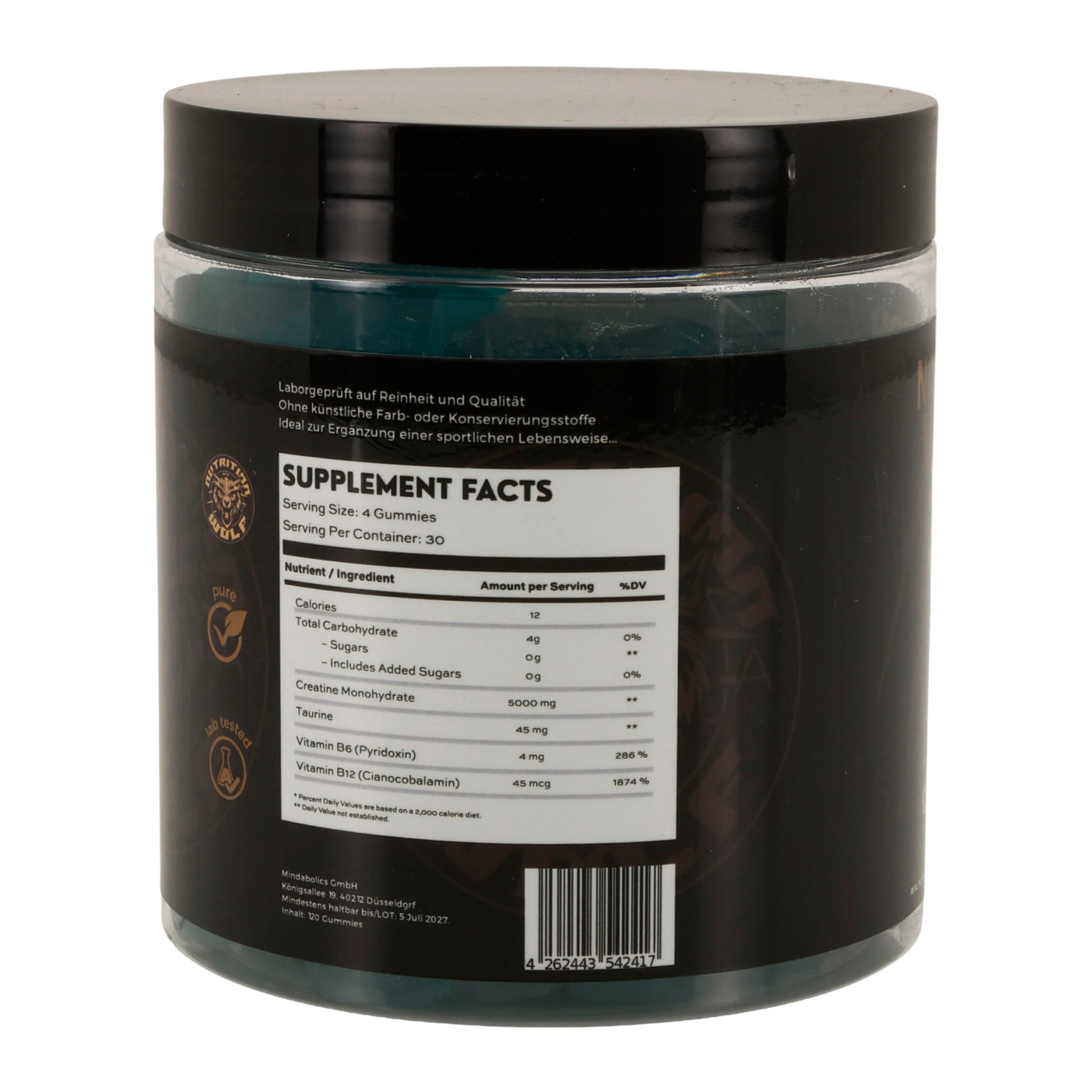 Kreatin Gummies 60-120 Stk – 5 g Creatin pro Portion, ohne Pulver