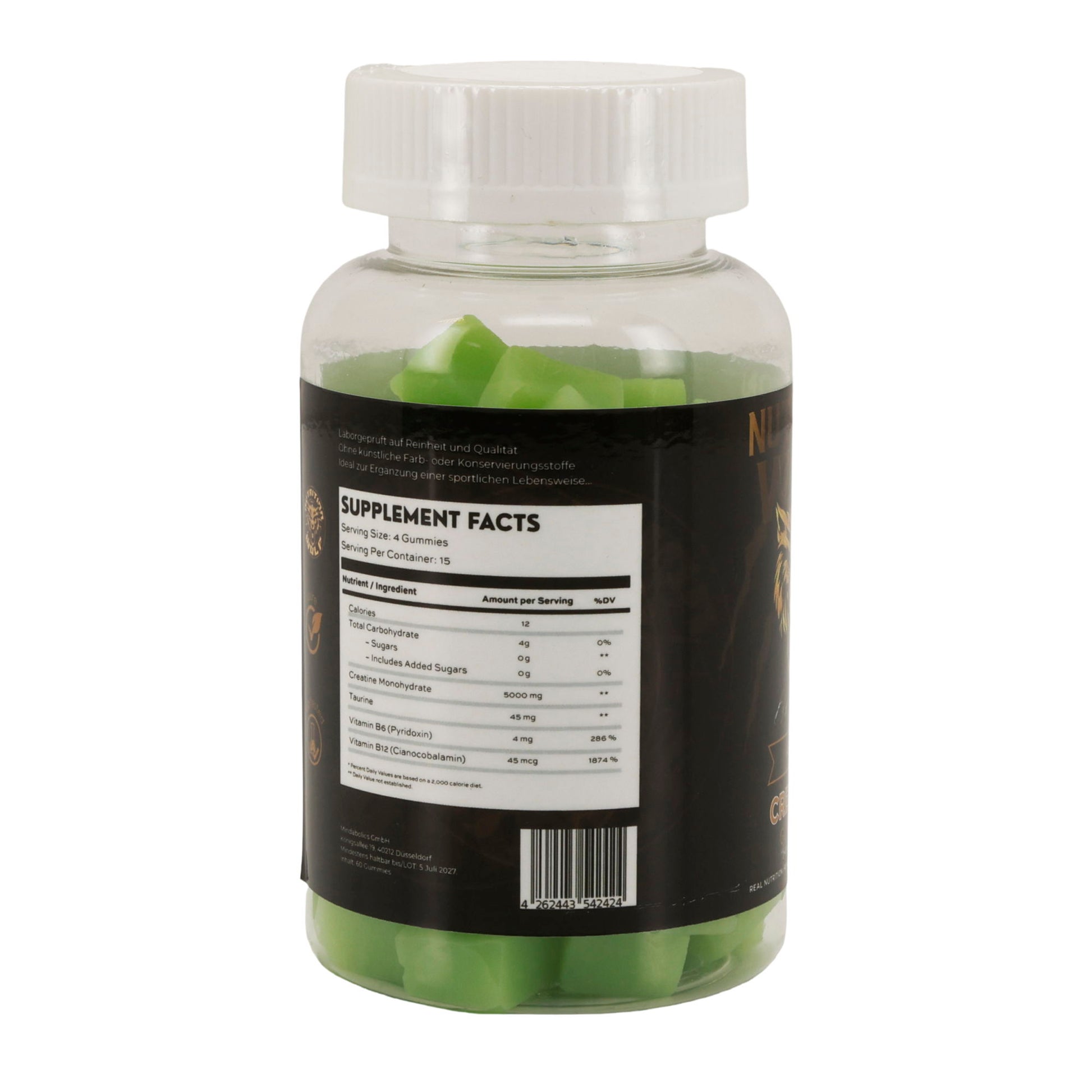 Kreatin Gummies 60-120 Stk – 5 g Creatin pro Portion, ohne Pulver