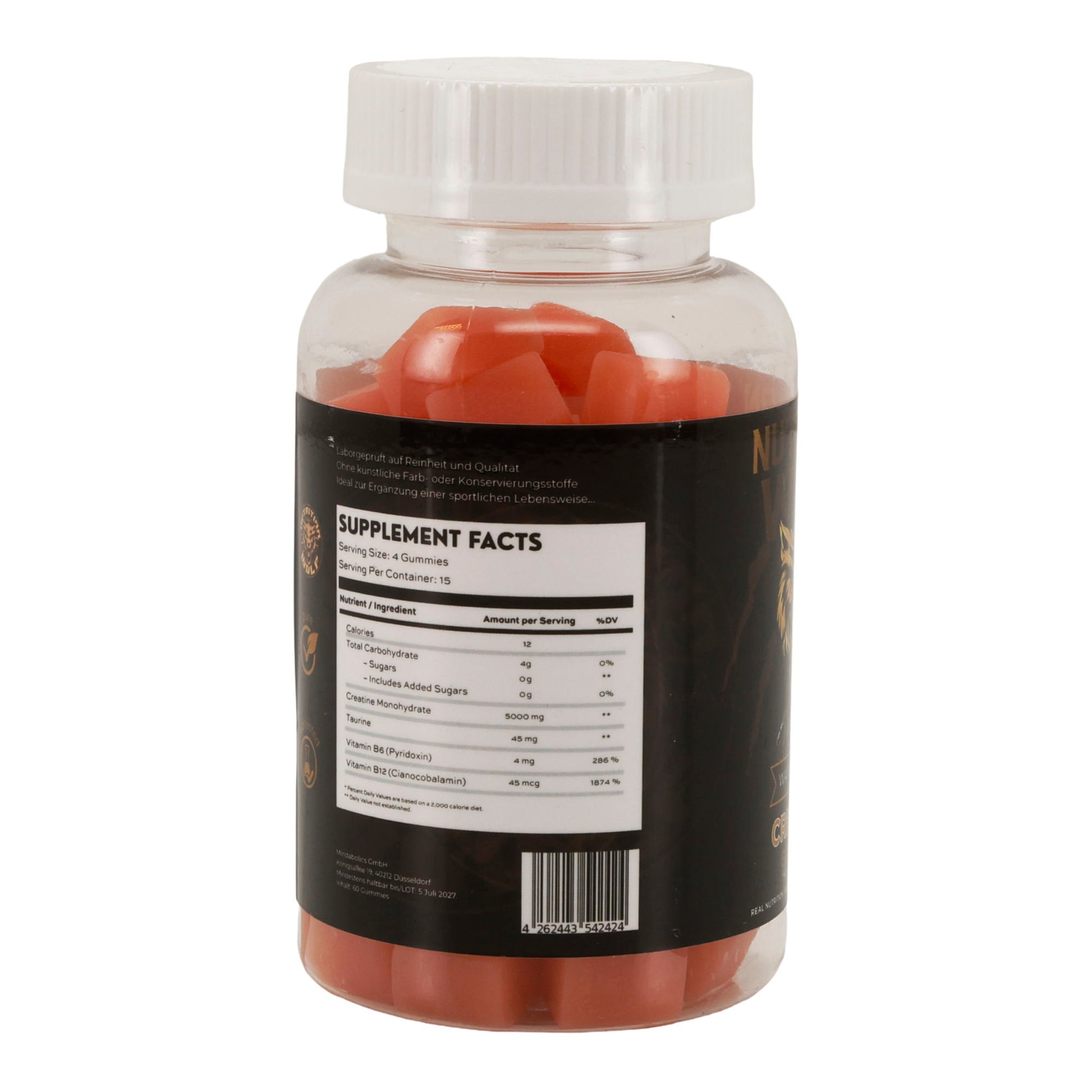 Kreatin Gummies 60-120 Stk – 5 g Creatin pro Portion, ohne Pulver