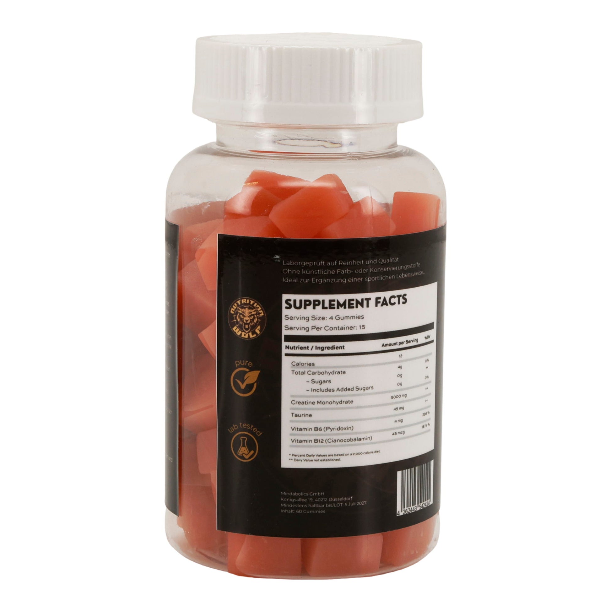 Kreatin Gummies 60-120 Stk – 5 g Creatin pro Portion, ohne Pulver