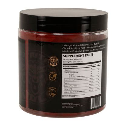 Pre-Workout 120 Gummies – Kreatin, Koffein & Beta-Alanin für Power