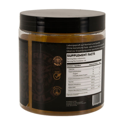 Pre-Workout 120 Gummies – Kreatin, Koffein & Beta-Alanin für Power
