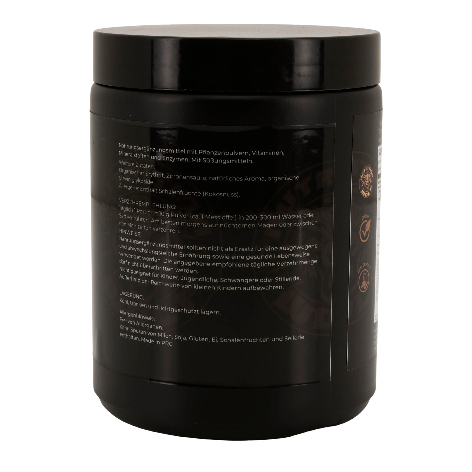 Greens Pulver 300 g, Superfood-Mix mit Spirulina & Antioxidantien