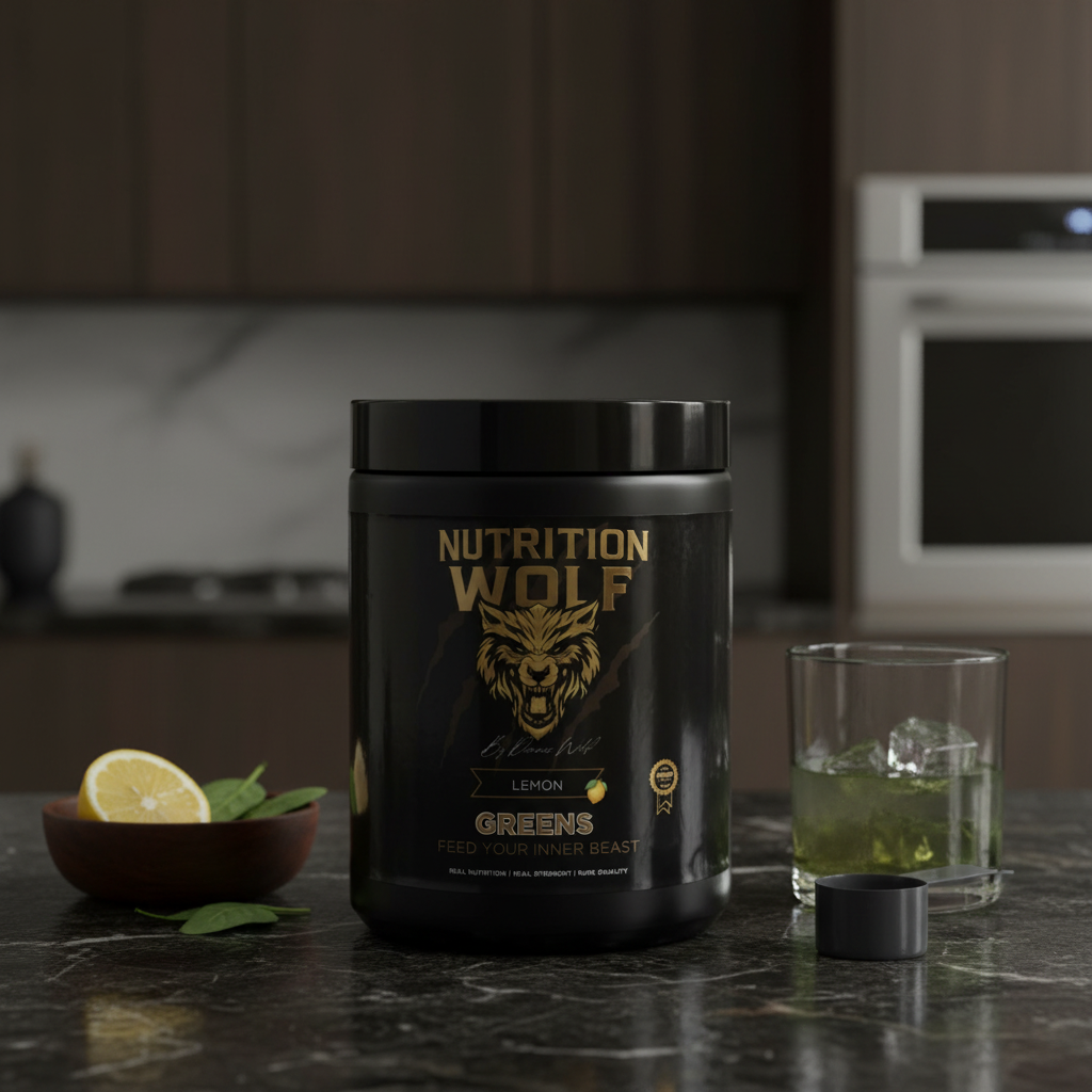 Nutrition Wolf Greens Pulver 300 g, Superfood-Mix mit Spirulina & Antioxidantien – Detailansicht