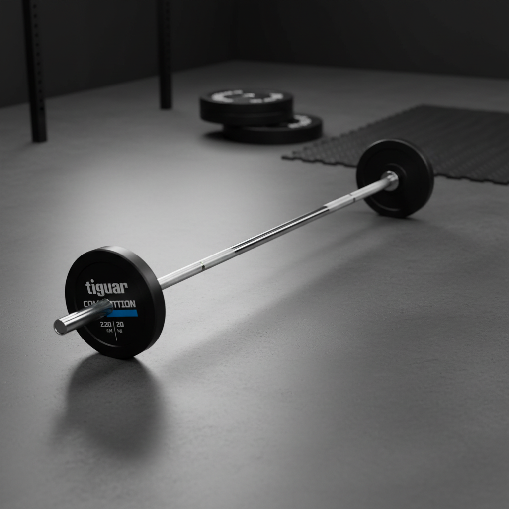 Men's Olympic Bar 20 kg Hochwertige Langhantel für Krafttraining – Seitenansicht