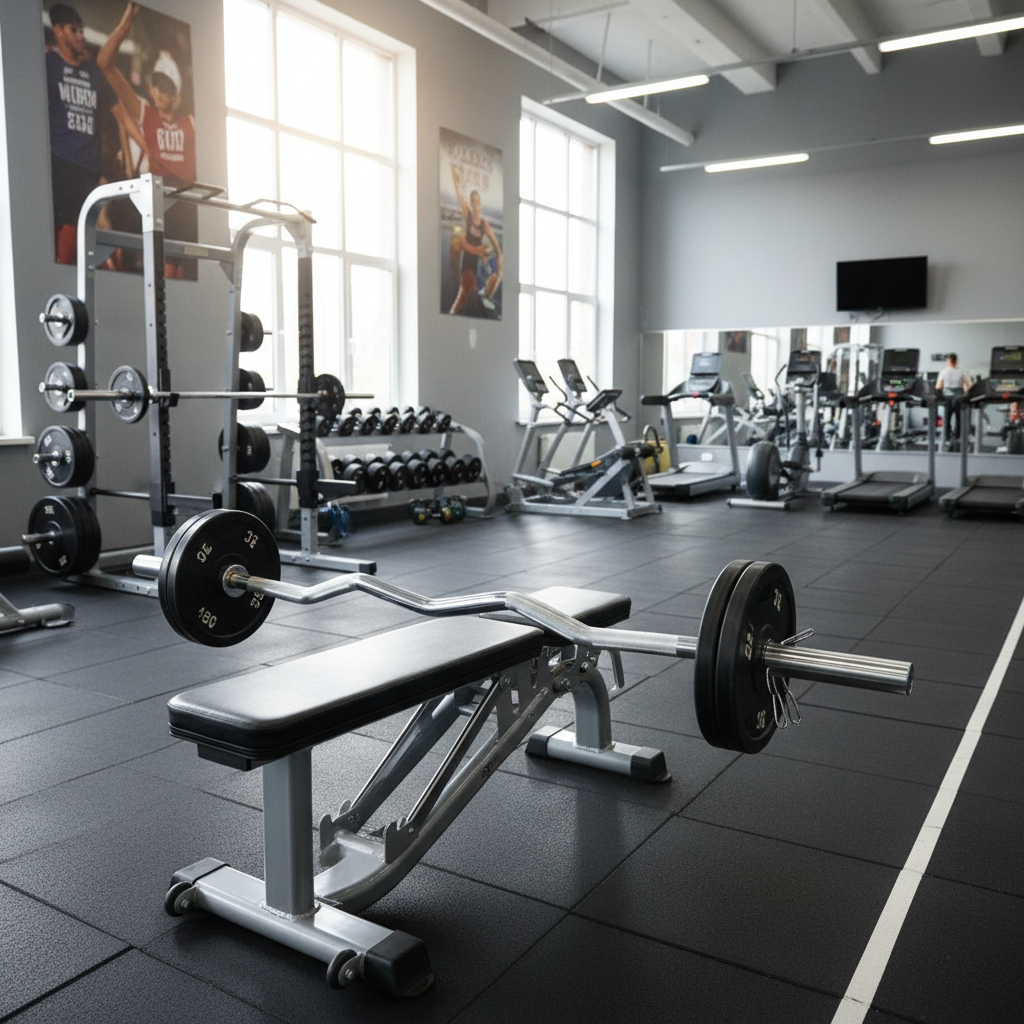Curl Bar 120 cm Ergonomische SZ-Hantel für gezieltes Armtraining – im Einsatz