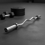 Curl Bar 120 cm Ergonomische SZ-Hantel für gezieltes Armtraining – Seitenansicht