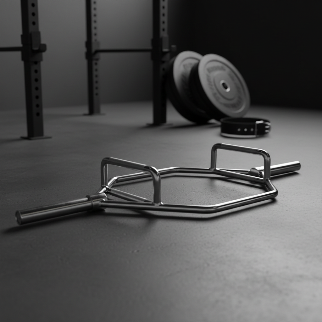 Olympic Hex Bar – Gelenkschonende Trap Bar für Deadlifts & Kraft – Seitenansicht