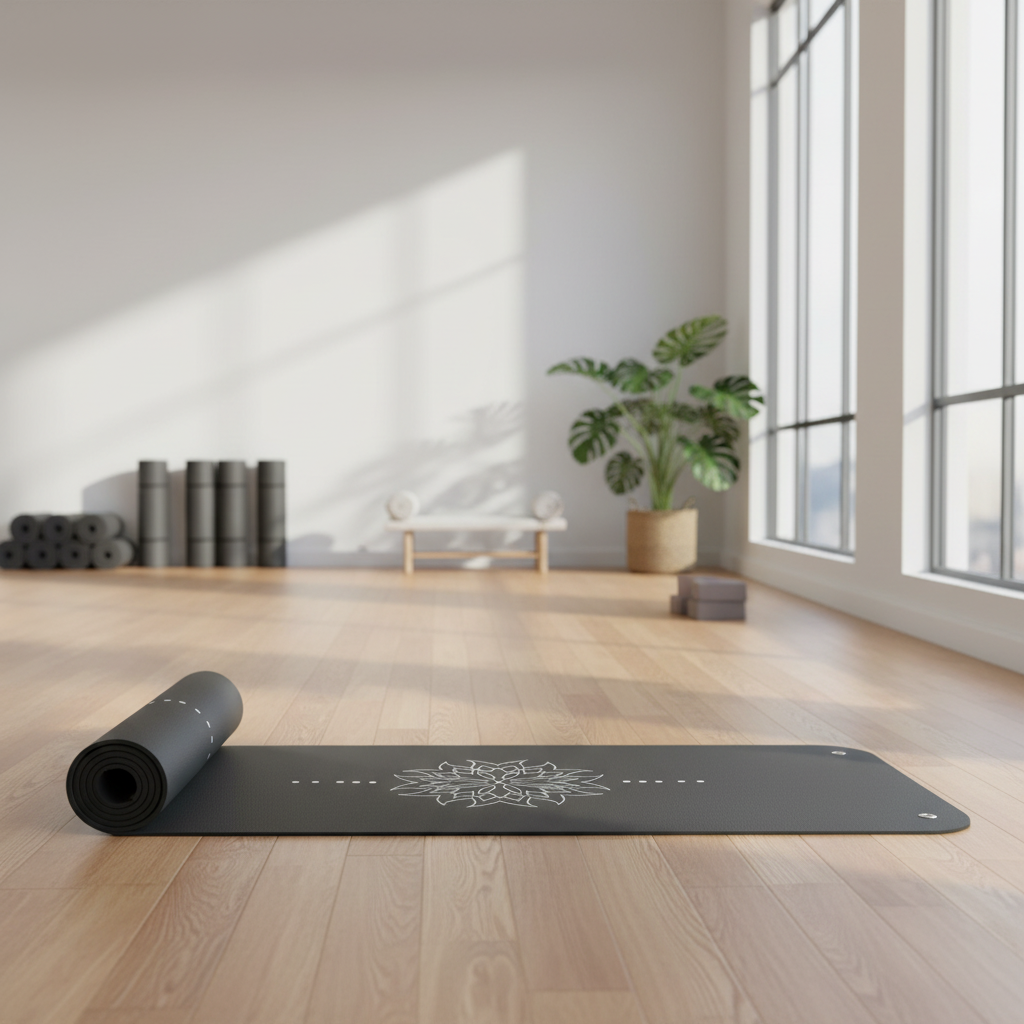 Yoga Basis Mat – Leichte, rutschfeste Matte für dynamisches Yoga – im Einsatz