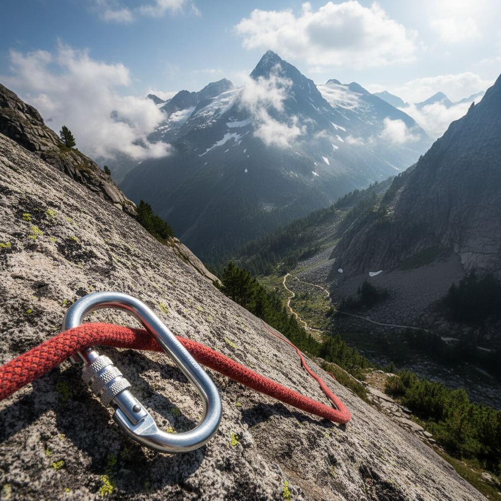 Ovalkarabiner – starker Stahlkarabiner für Aerial Hoops & Silks – Seitenansicht