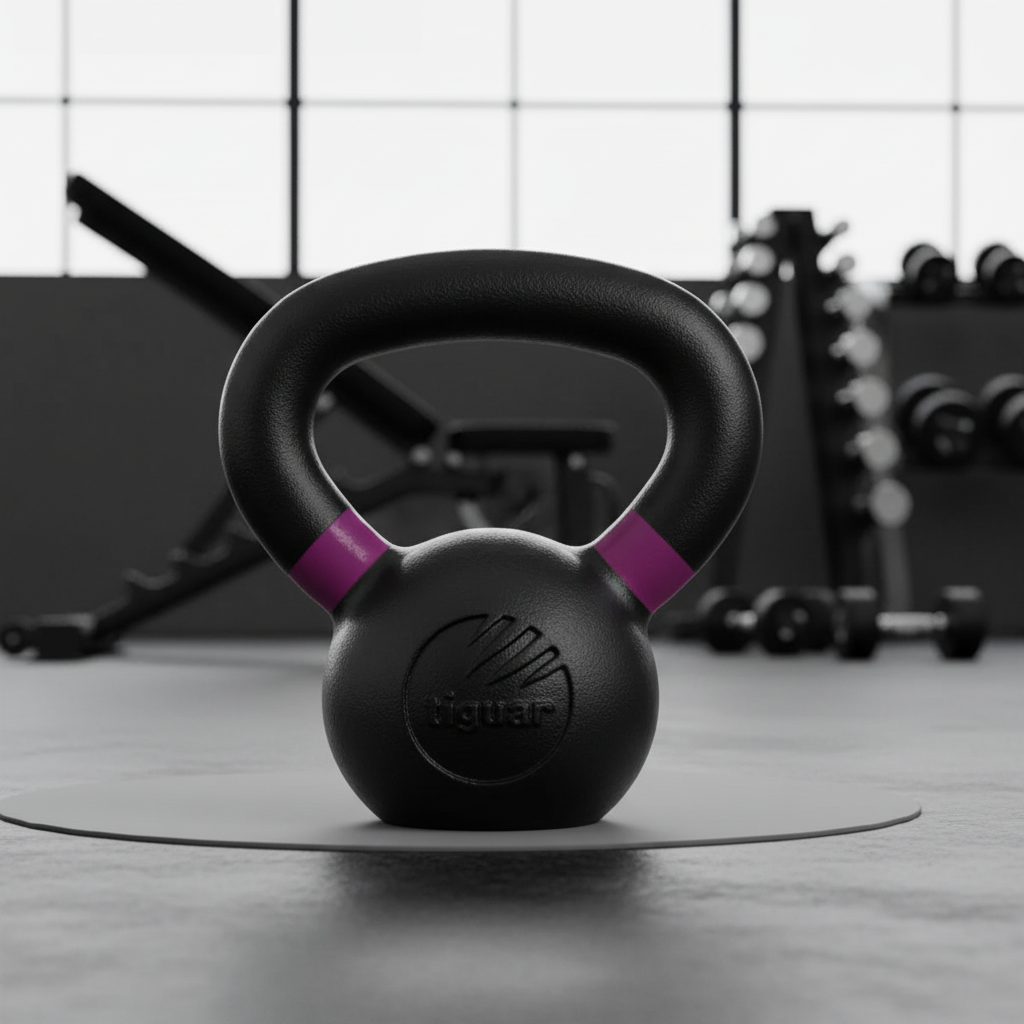 RAW Guss-Kettlebell – Profi-Gewicht für funktionelles Training – Seitenansicht