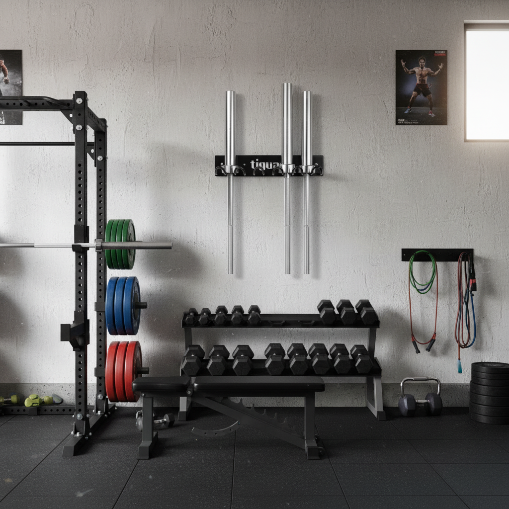 Langhantelhalter Wand | Bar Hanger für 5 Langhanteln – Maße & Details