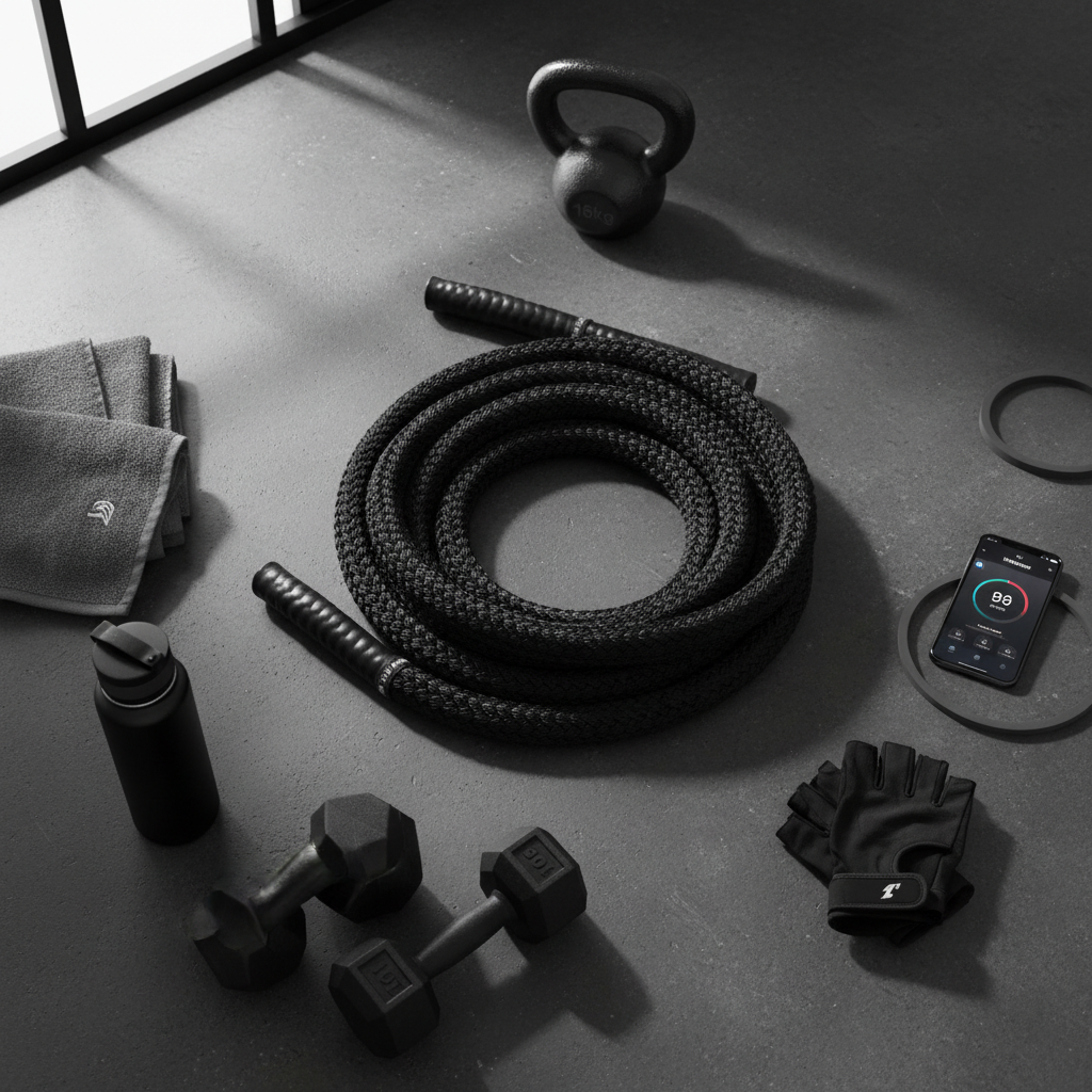 Battle Rope V2 – starkes Trainingsseil für HIIT & Krafttraining – Seitenansicht