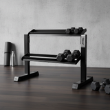 Modular Dumbbell Rack – Hantelständer ohne Caps für 10 PU Hanteln – im Einsatz