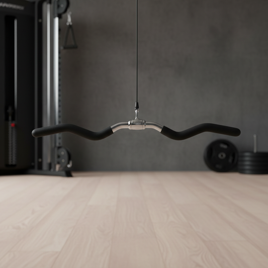 Gebogener Kabelgriff 70 cm für Bizeps, Trizeps & Schultertraining