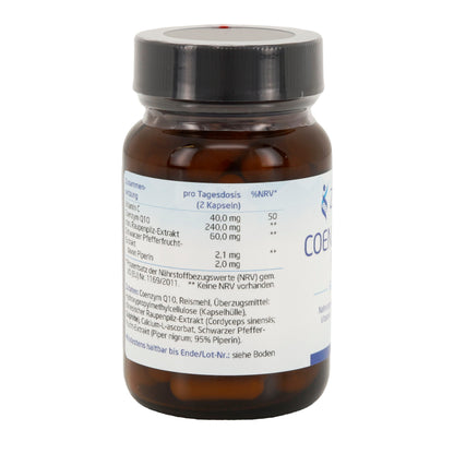 Coenzym Q10 Plus 60 Kapseln – Cordyceps, Vitamin C & Piperin