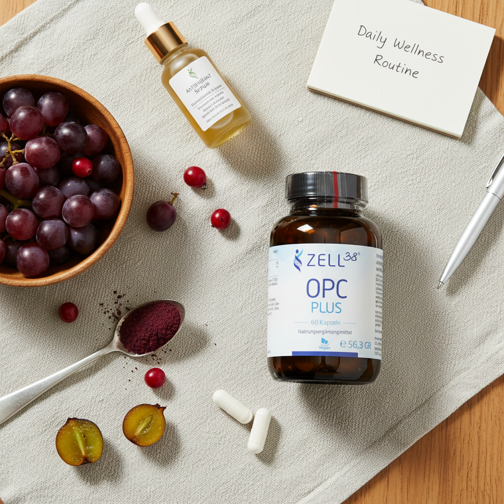OPC Plus 60 Kapseln – Traubenkern & Vitamin C für Zellschutz – Detailansicht
