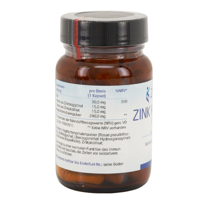 Zink Komplex Plus 30 mg – 60 Kapseln für Immunsystem & Haut