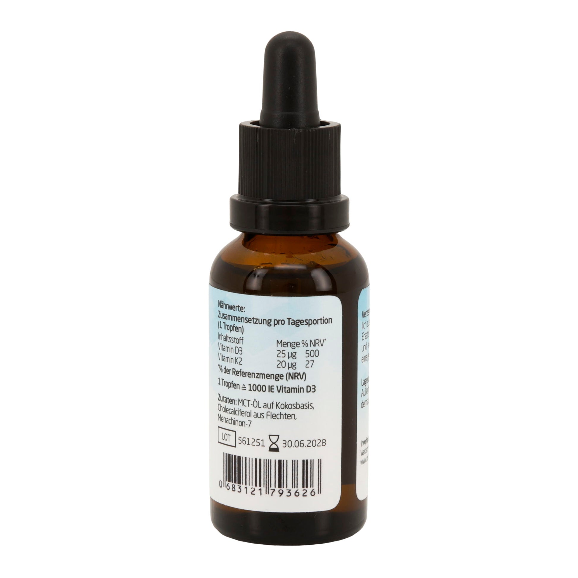 Vitamin D3 + K2 Liquid 30 ml – Für Knochen, Muskeln & Immunsystem