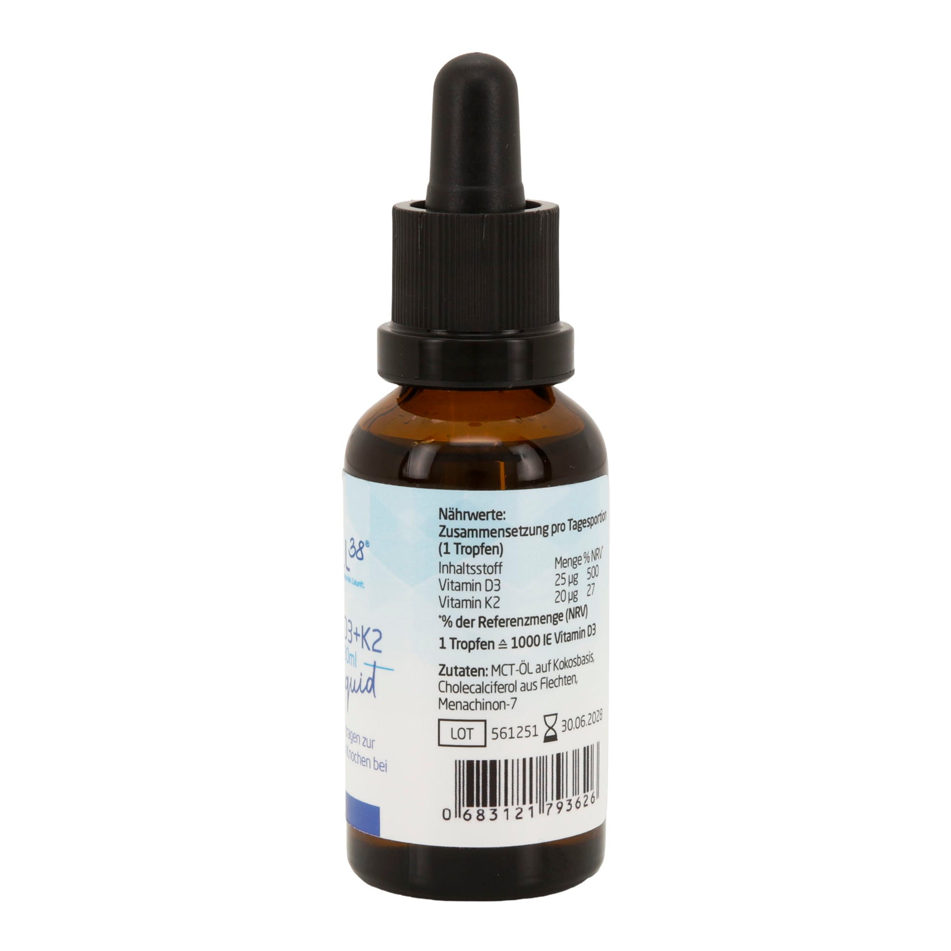 Vitamin D3 + K2 Liquid 30 ml – Für Knochen, Muskeln & Immunsystem