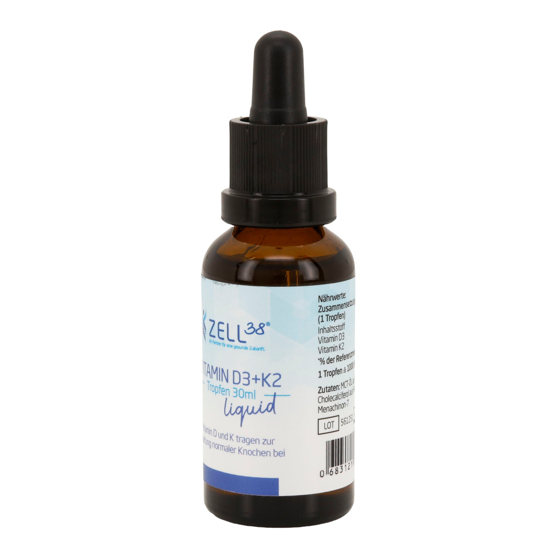 Vitamin D3 + K2 Liquid 30 ml – Für Knochen, Muskeln & Immunsystem