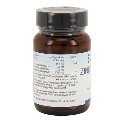 Zink Komplex 15mg 60 Kapseln hochdosiert Vitalität & Immunsystem
