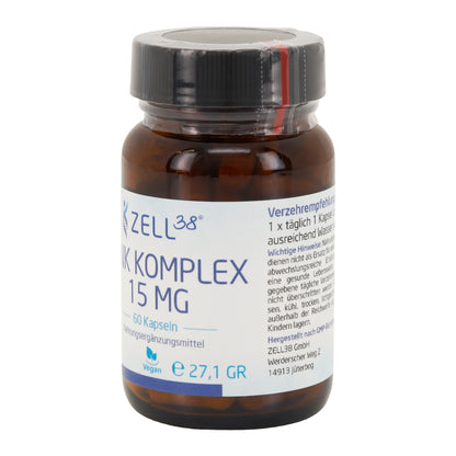 Zink Komplex 15mg 60 Kapseln hochdosiert Vitalität & Immunsystem