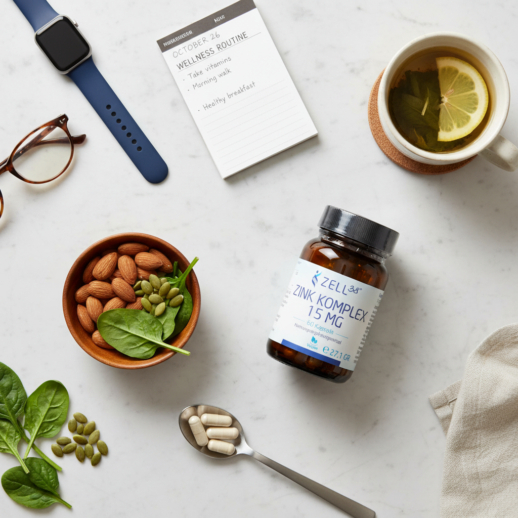 Zink Komplex 15mg 60 Kapseln hochdosiert Vitalität & Immunsystem – Inhaltsstoffe & Nährwerte