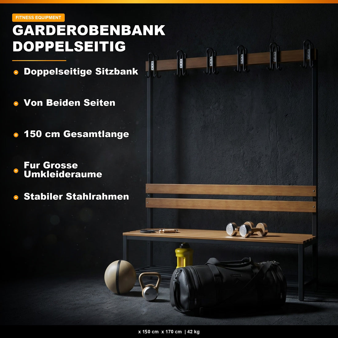 Umkleidebank 2-seitig