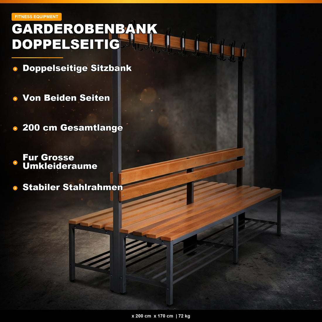 Umkleidebank 2-seitig