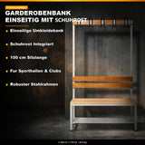 Einseitige Umkleidebank