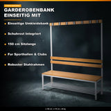 Einseitige Umkleidebank